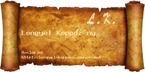 Lengyel Koppány névjegykártya